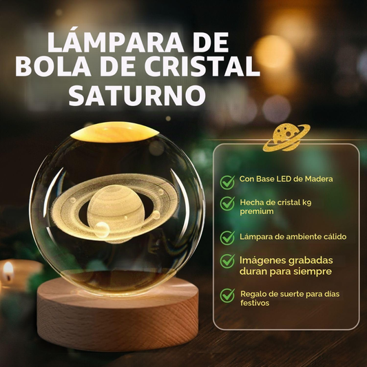 Lámpara Esfera de Cristal 3D